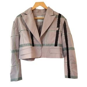 Jnylon studios Cropped wide LONDA Emerald Line Solid Jacket